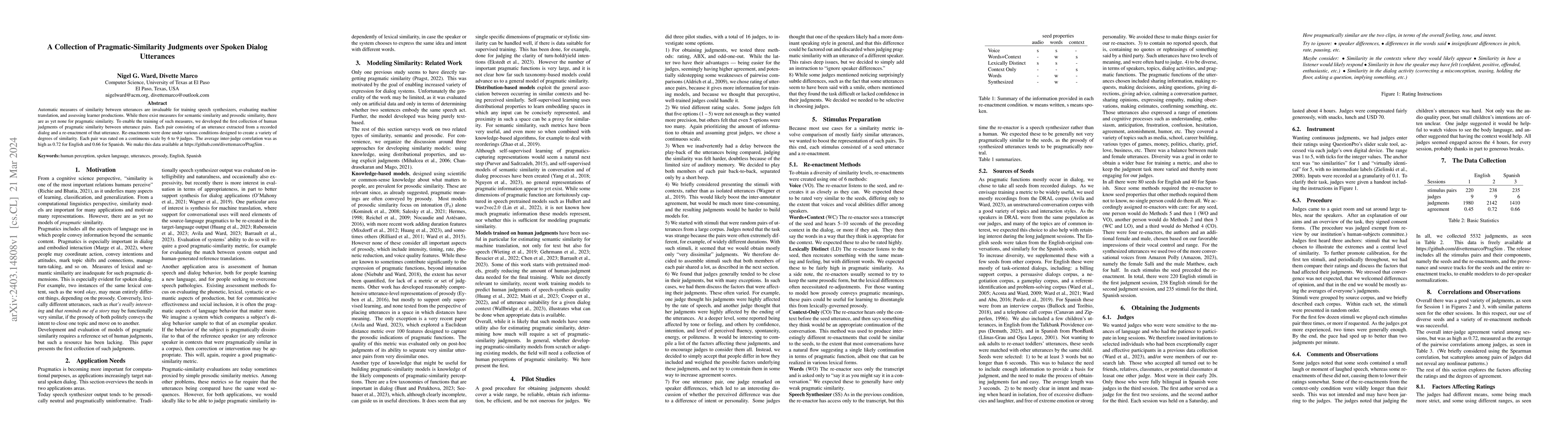 Thumbnail for A Collection of Pragmatic-Similarity Judgments over Spoken Dialog
  Utterances