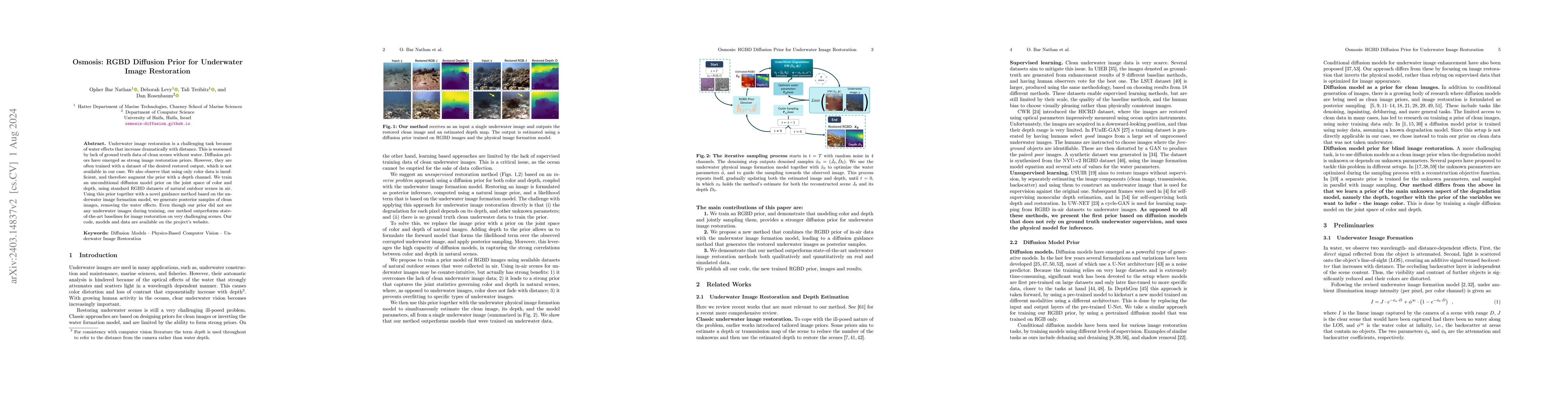 Thumbnail for Osmosis: RGBD Diffusion Prior for Underwater Image Restoration