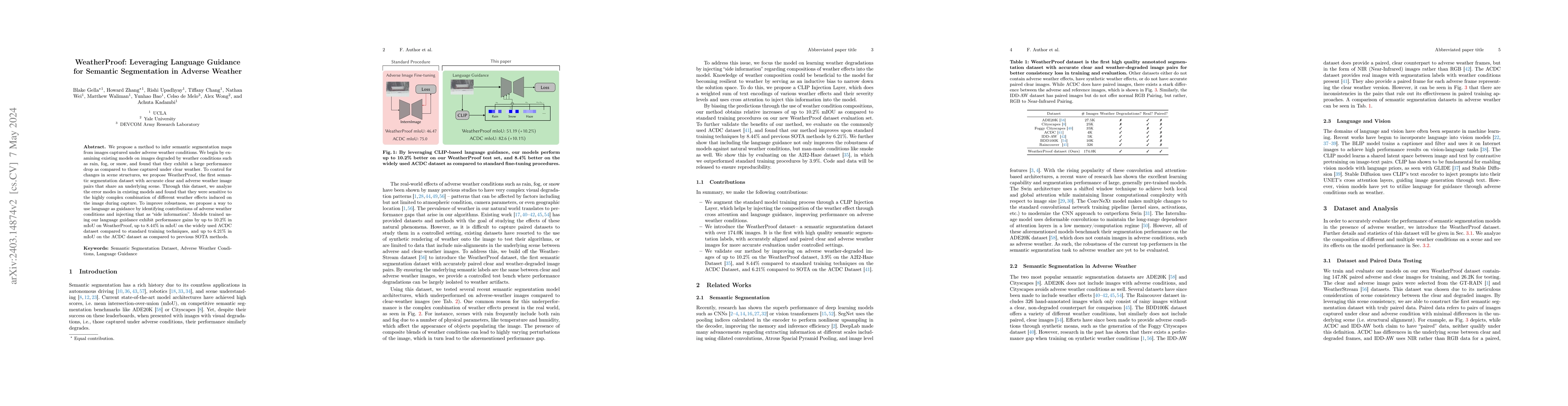Thumbnail for WeatherProof: Leveraging Language Guidance for Semantic Segmentation in
  Adverse Weather