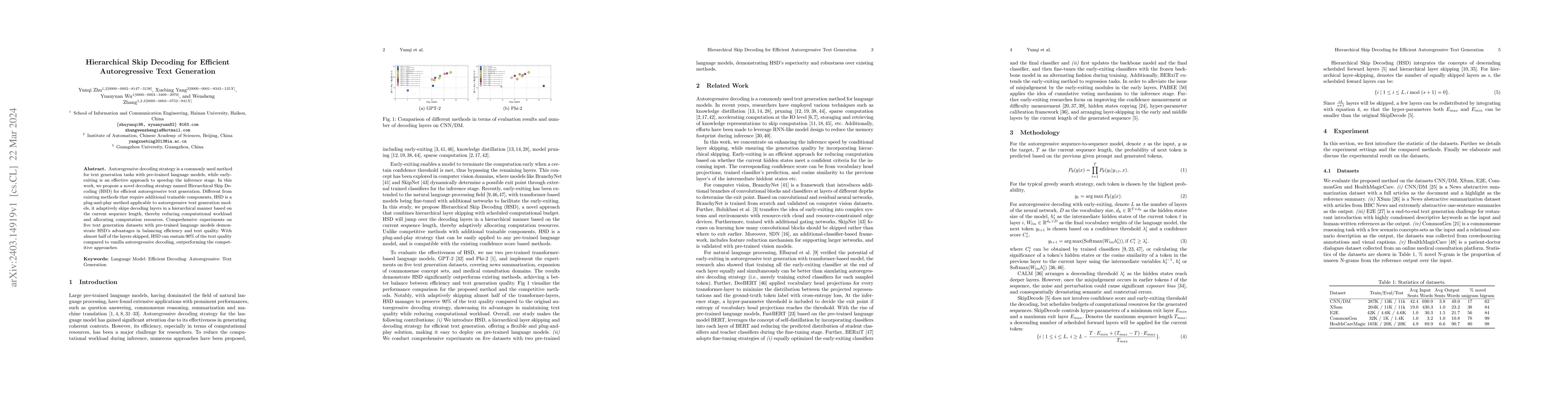 Thumbnail for Hierarchical Skip Decoding for Efficient Autoregressive Text Generation