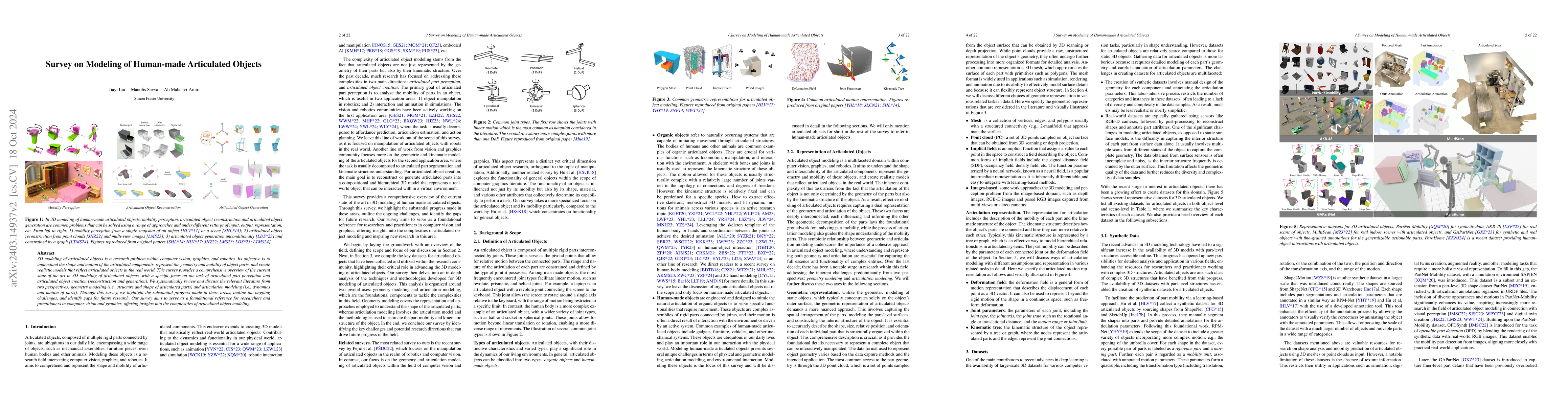 Thumbnail for Survey on Modeling of Articulated Objects