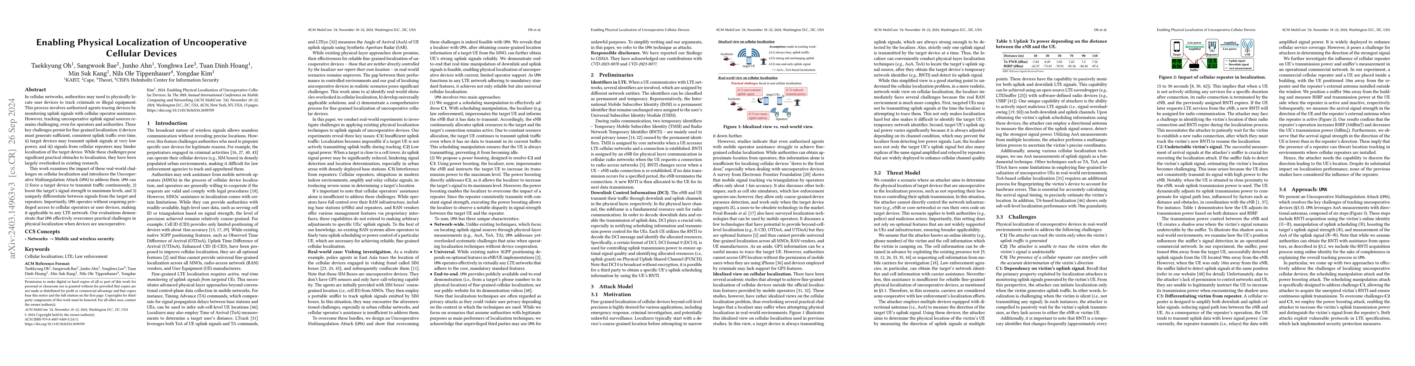 Thumbnail for Enabling Physical Localization of Uncooperative Cellular Devices