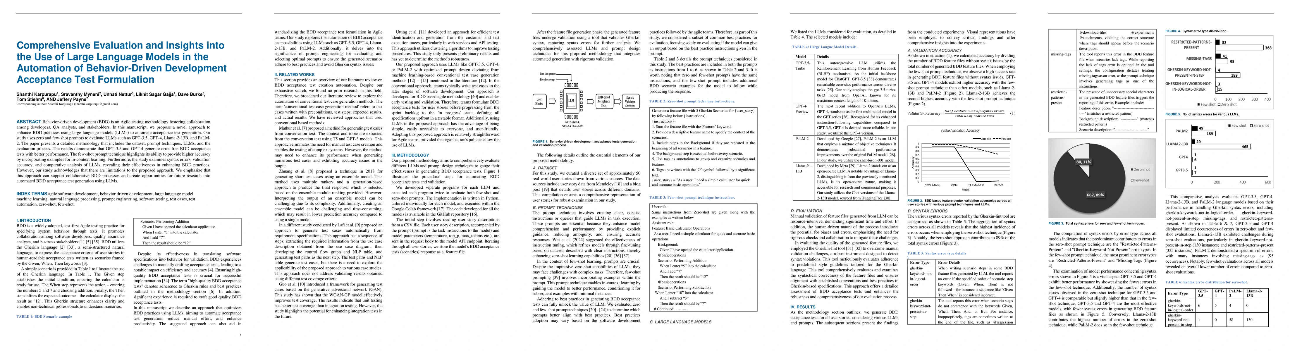 Thumbnail for Comprehensive Evaluation and Insights into the Use of Large Language
  Models in the Automation of Behavior-Driven Development Acceptance Test
  Formulation
