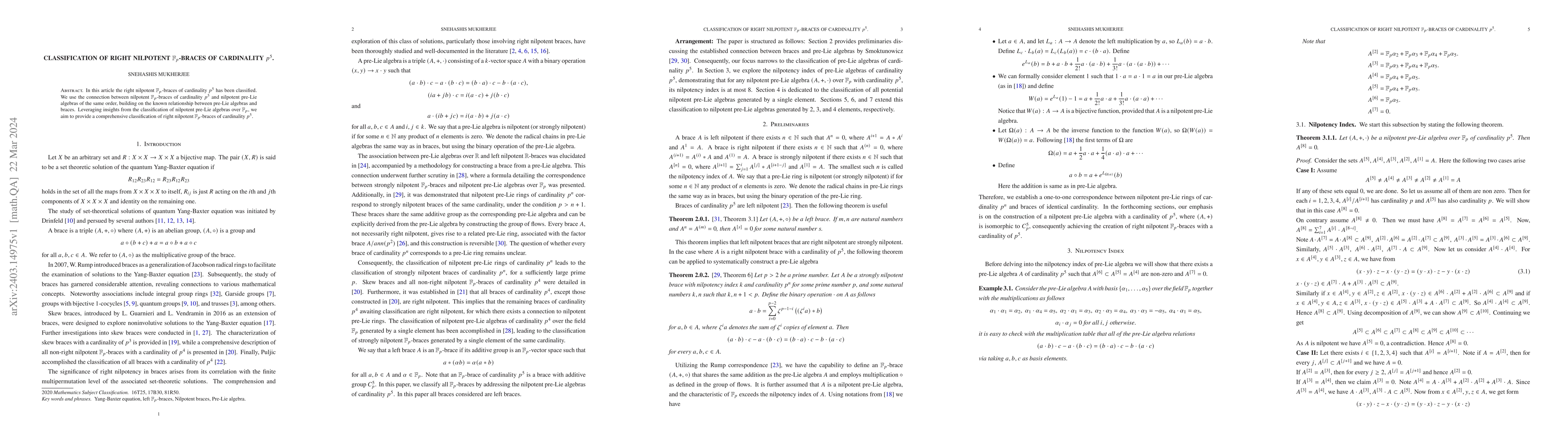 Thumbnail for Classification of right nilpotent $\mathbb{F}_p$-braces of cardinality
  $p^5$