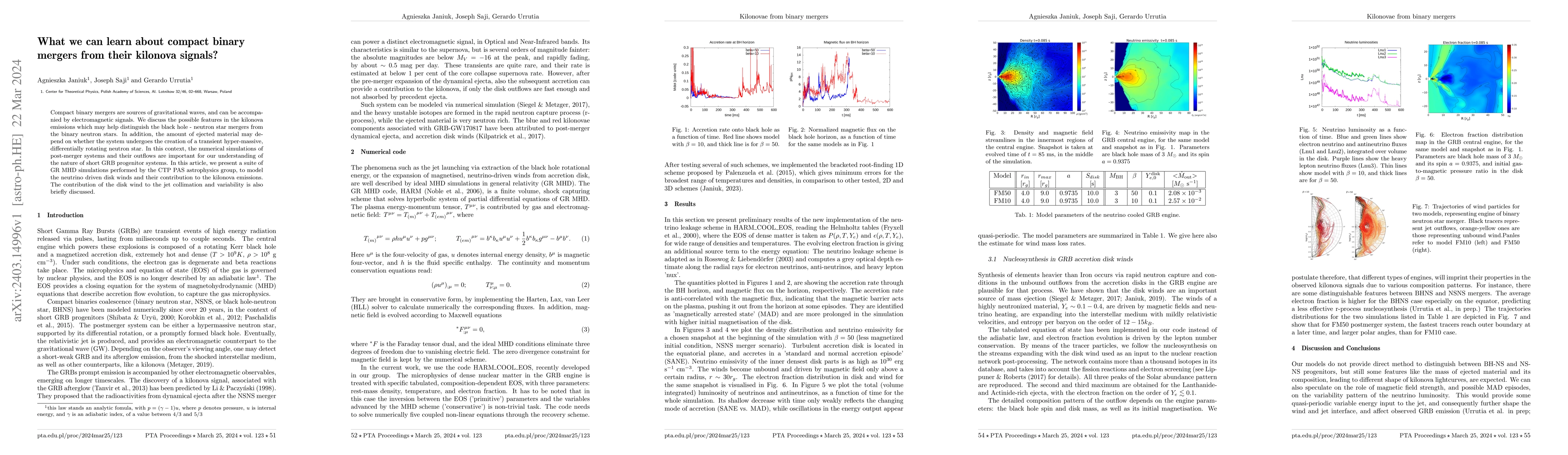Thumbnail for What we can learn about compact binary mergers from their kilonova
  signals?
