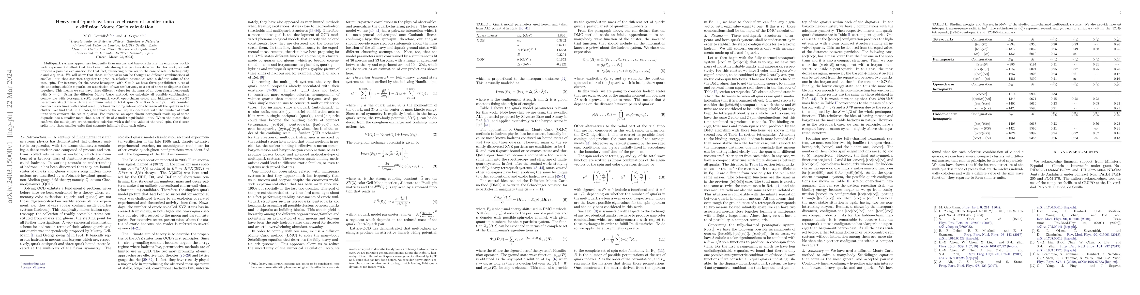 Thumbnail for Heavy multiquark systems as clusters of smaller units -- a diffusion
  Monte Carlo calculation --