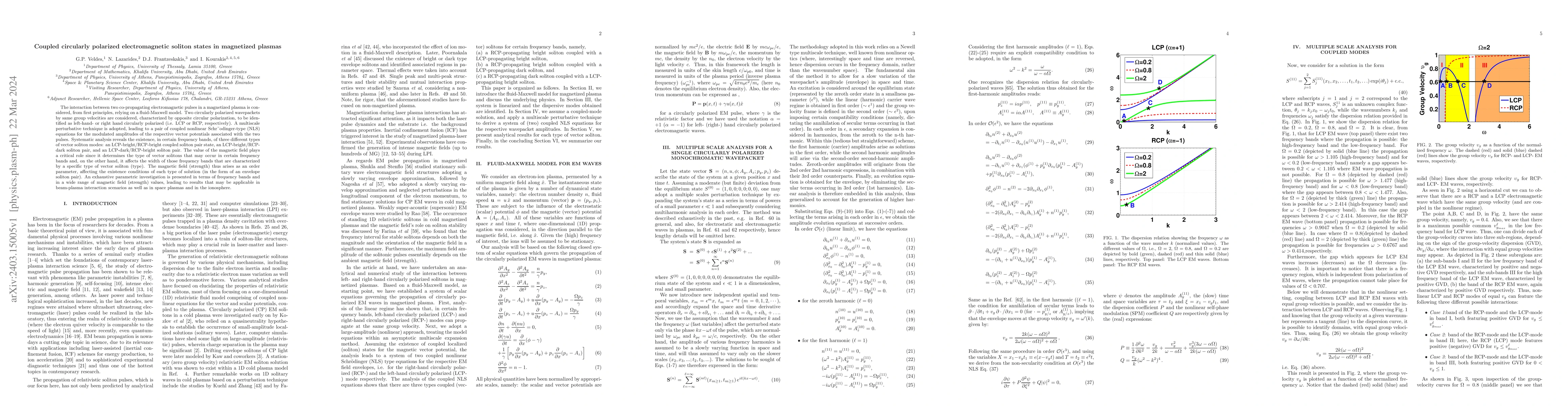 Thumbnail for Coupled circularly polarized electromagnetic soliton states in
  magnetized plasmas