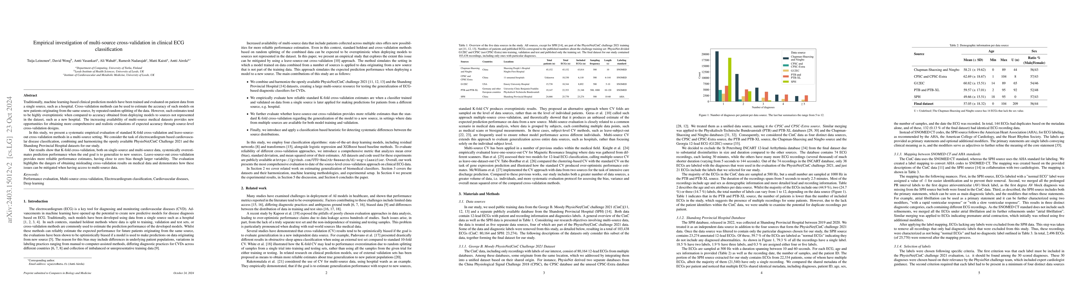 Thumbnail for Empirical investigation of multi-source cross-validation in clinical
  machine learning