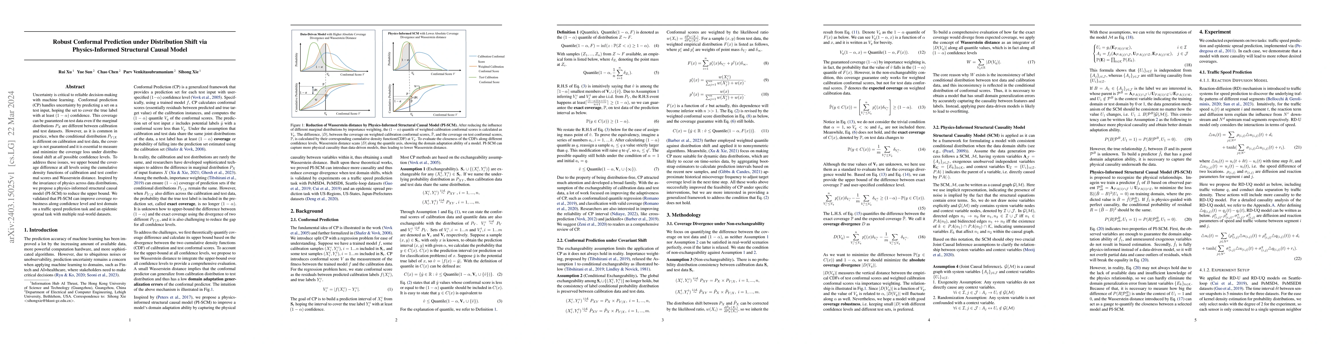 Thumbnail for Robust Conformal Prediction under Distribution Shift via
  Physics-Informed Structural Causal Model