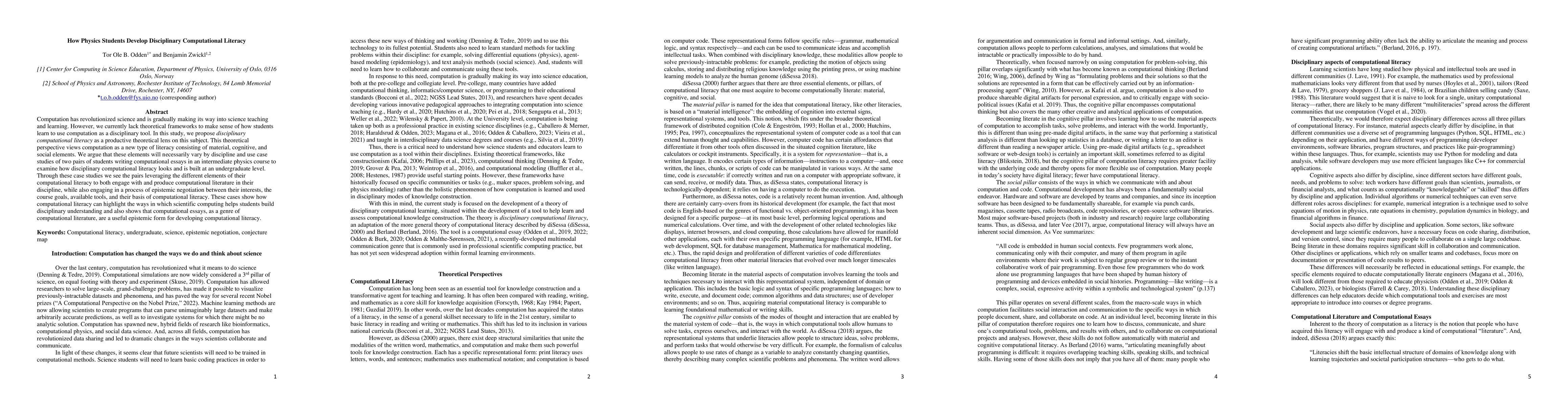 Thumbnail for How Physics Students Develop Disciplinary Computational Literacy