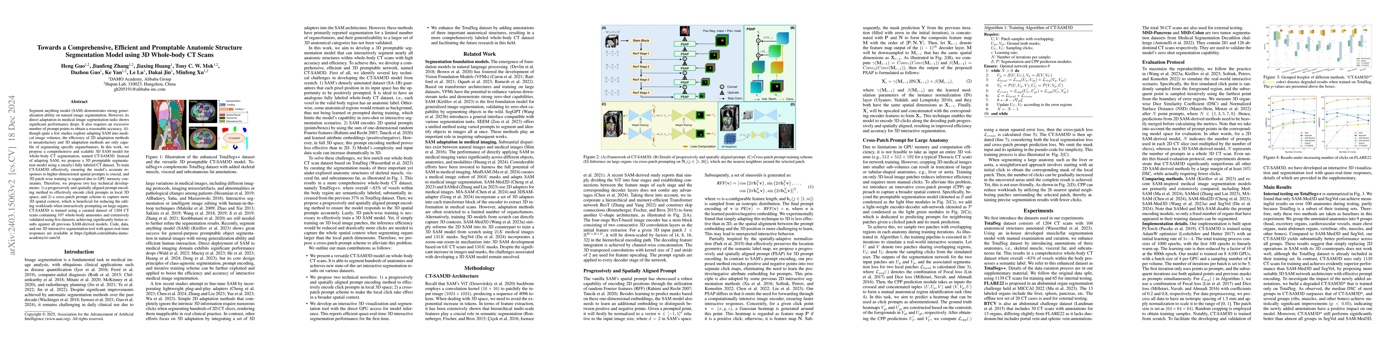 Thumbnail for Towards a Comprehensive, Efficient and Promptable Anatomic Structure
  Segmentation Model using 3D Whole-body CT Scans