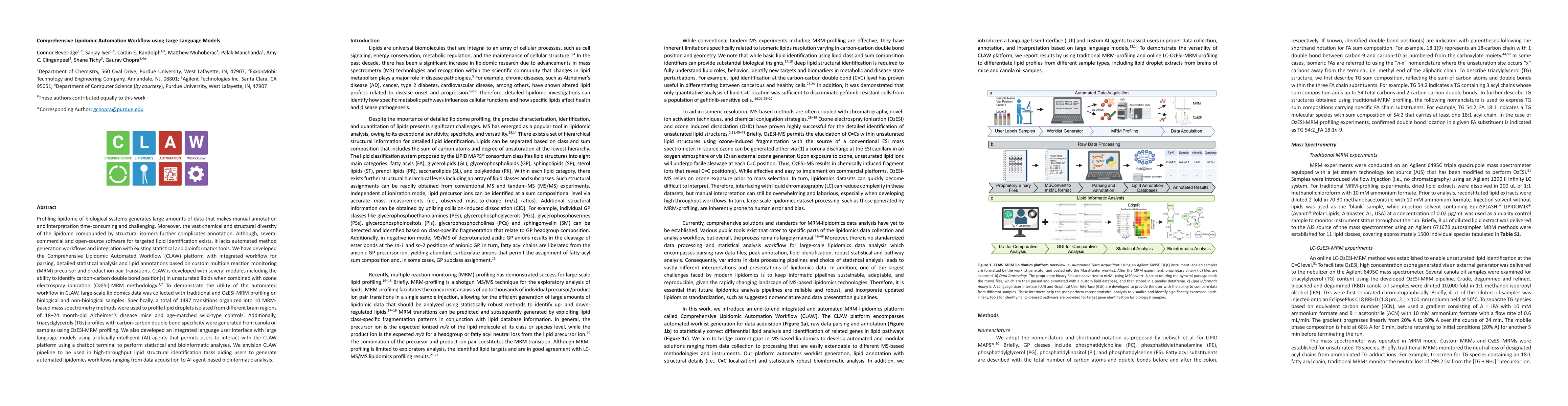 Thumbnail for Comprehensive Lipidomic Automation Workflow using Large Language Models
