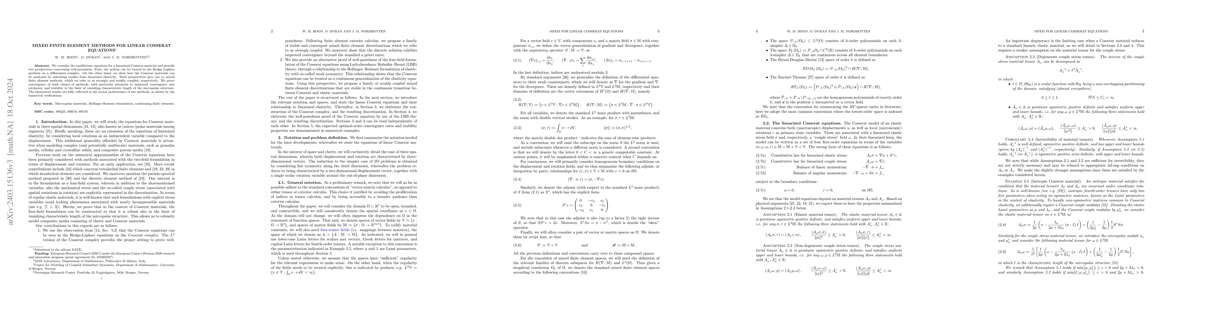 Thumbnail for Mixed finite element methods for linear Cosserat equations