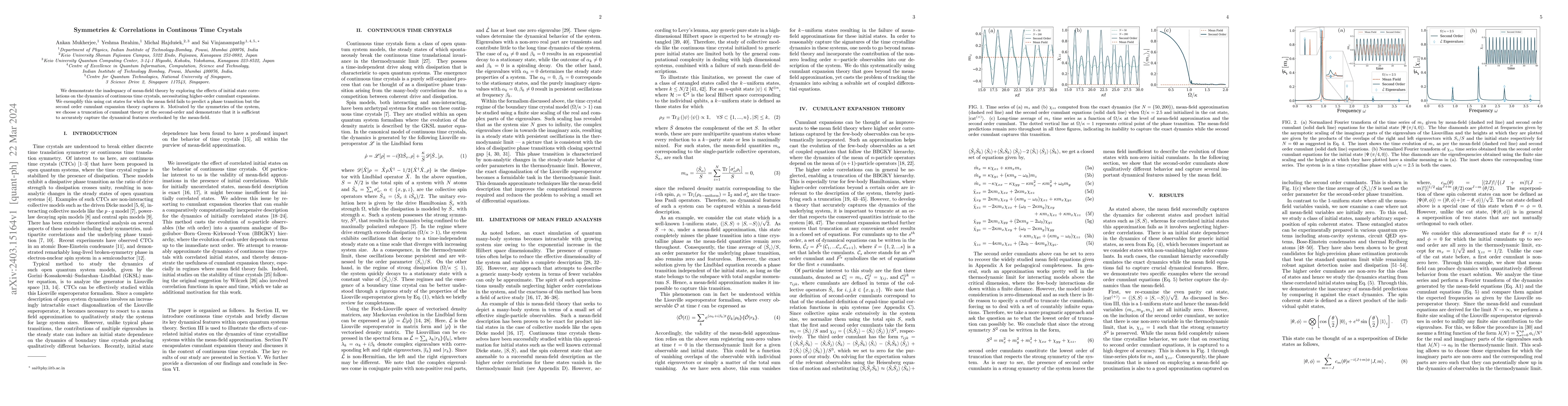 Thumbnail for Symmetries & Correlations in Continous Time Crystals