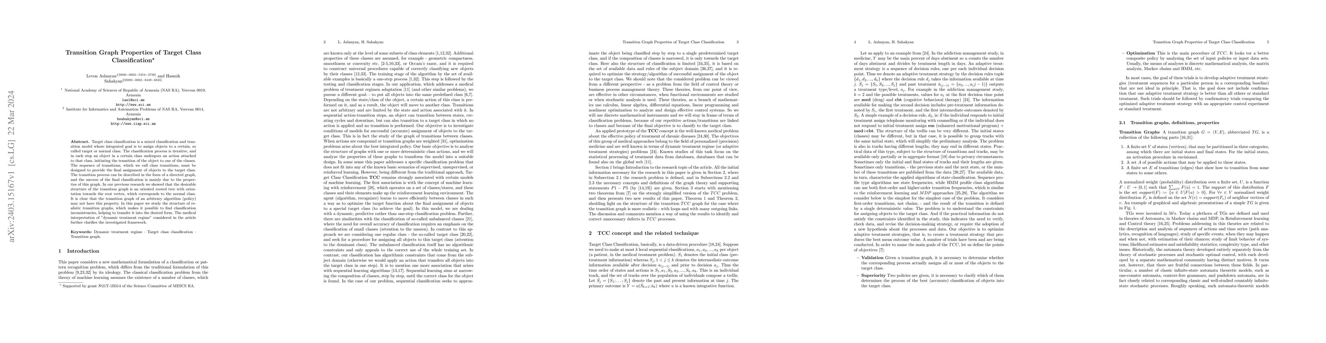 Thumbnail for Transition Graph Properties of Target Class Classification