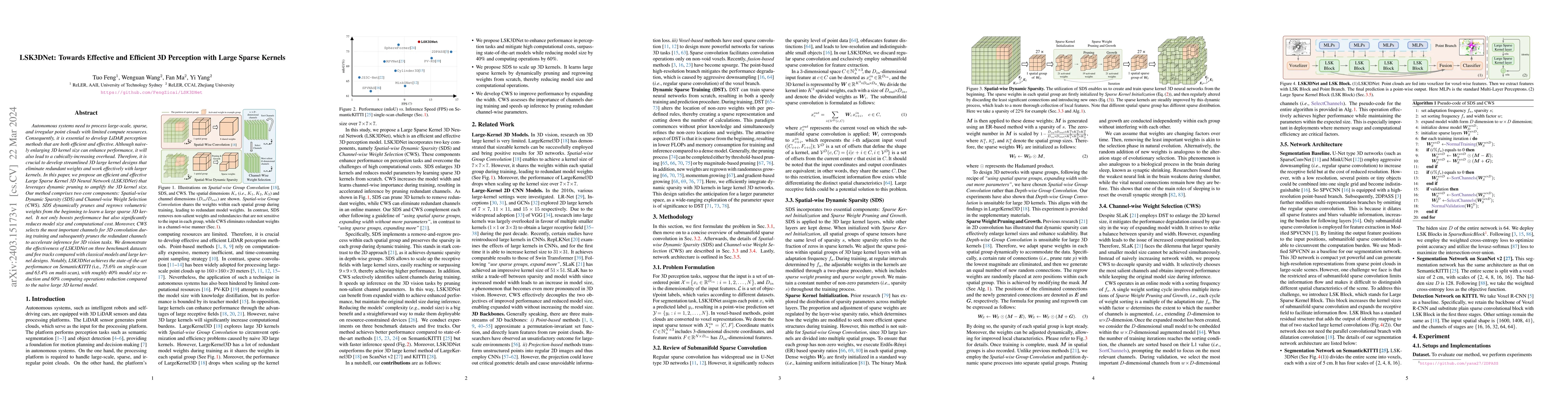 Thumbnail for LSK3DNet: Towards Effective and Efficient 3D Perception with Large
  Sparse Kernels