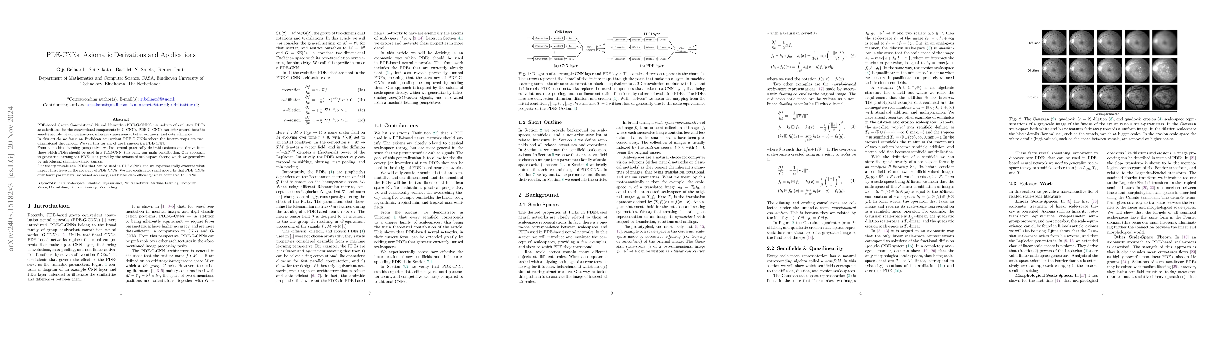 Thumbnail for PDE-CNNs: Axiomatic Derivations and Applications