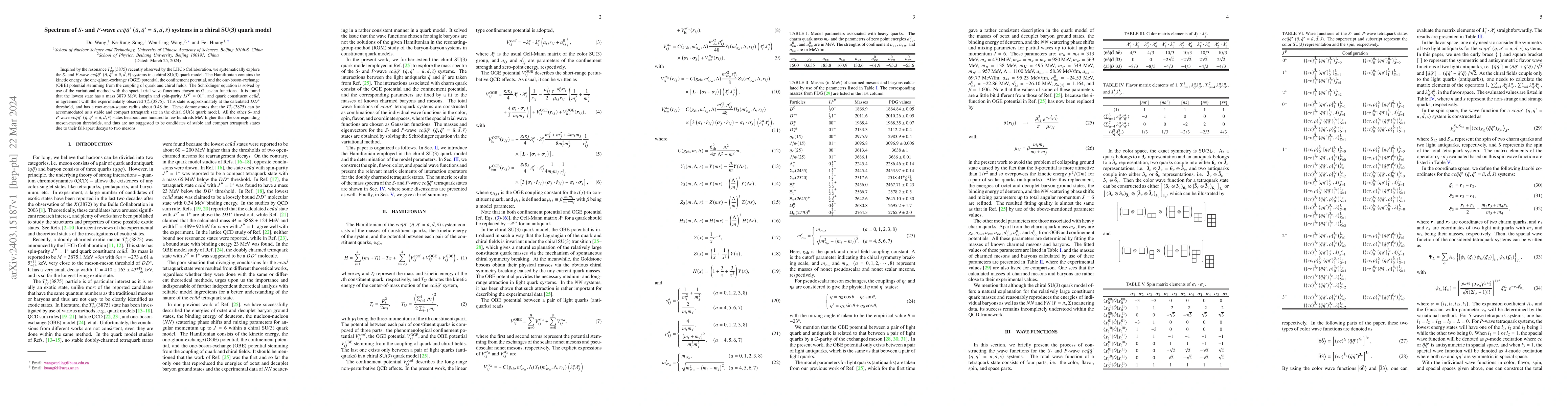 Thumbnail for Spectrum of $S$- and $P$-wave $cc\bar{q}\bar{q}'$ $(\bar{q},\bar{q}' =
  \bar{u}, \bar{d}, \bar{s})$ systems in a chiral SU(3) quark model