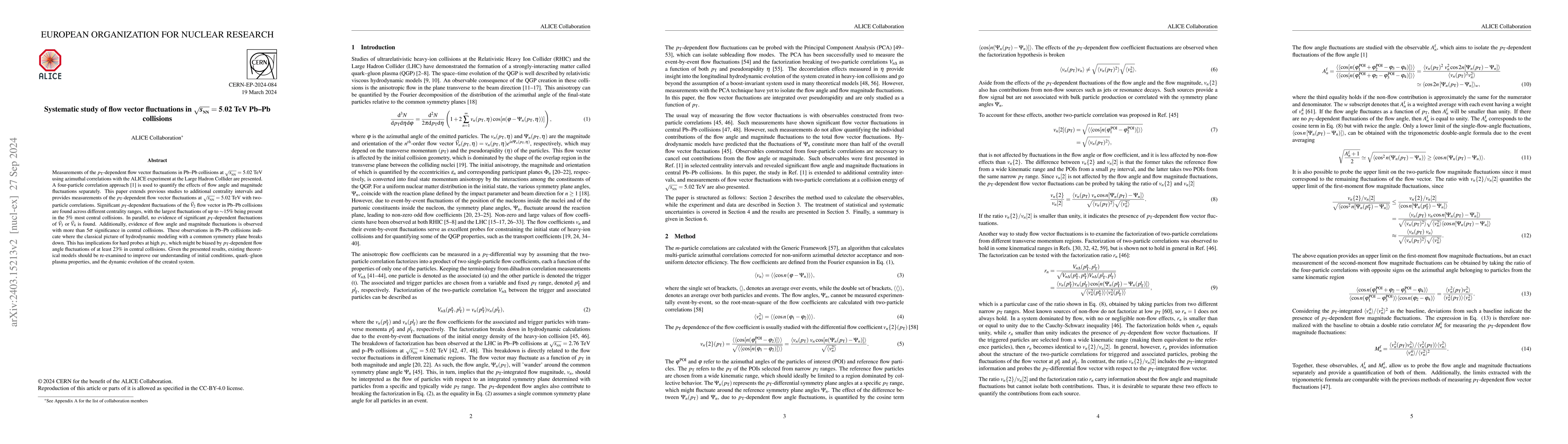 Thumbnail for Systematic study of flow vector decorrelation in
  $\mathbf{\sqrt{\textit{s}_{_{\bf NN}}}=5.02}$ TeV Pb-Pb collisions
