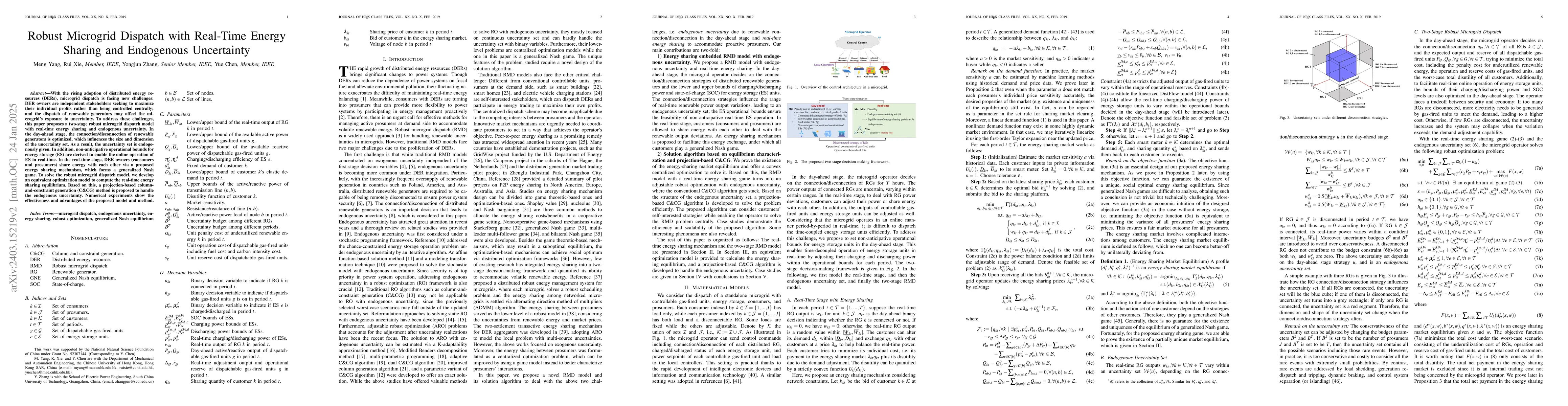 Thumbnail for Robust Microgrid Dispatch with Real-Time Energy Sharing and Endogenous
  Uncertainty