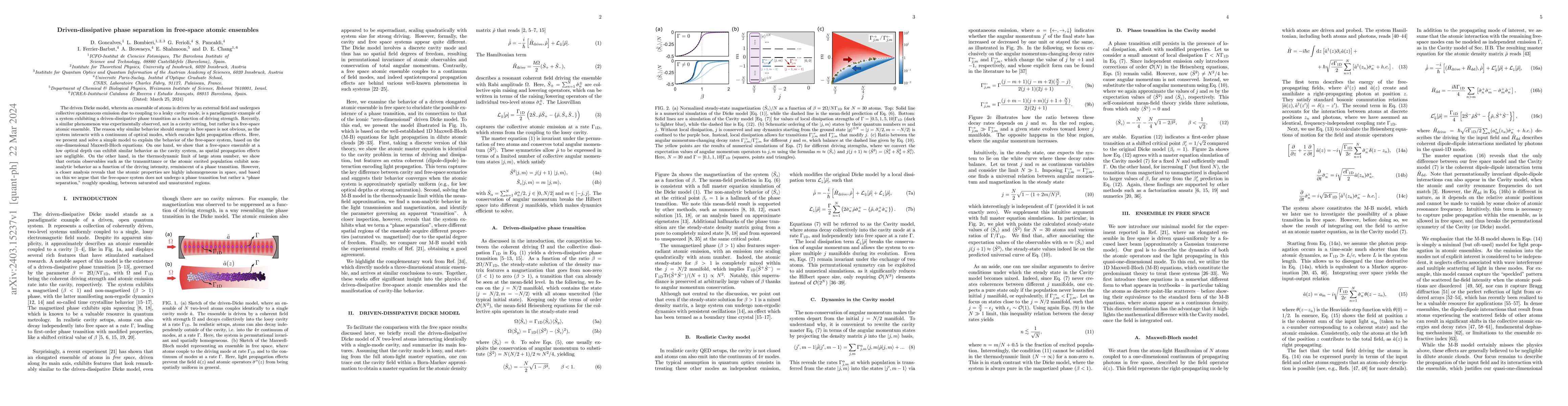 Thumbnail for Driven-dissipative phase separation in free-space atomic ensembles