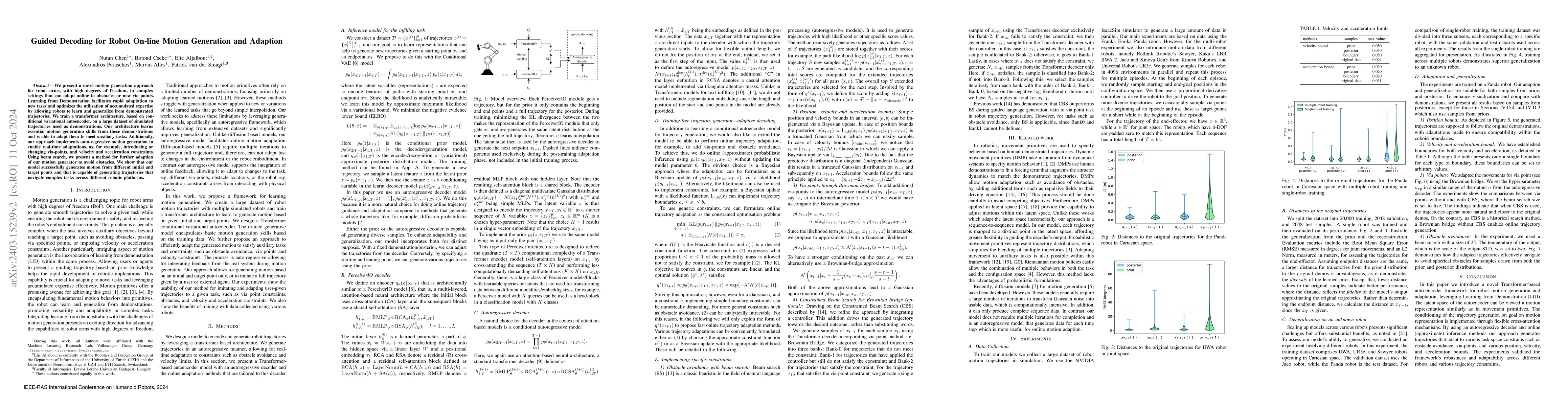 Thumbnail for Guided Decoding for Robot Motion Generation and Adaption