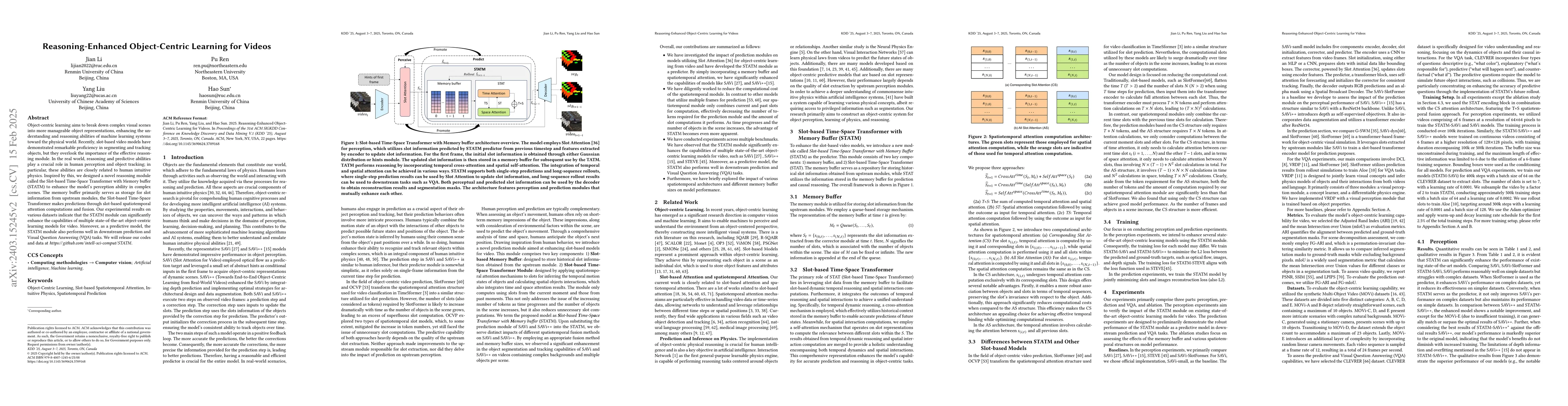Thumbnail for Reasoning-Enhanced Object-Centric Learning for Videos