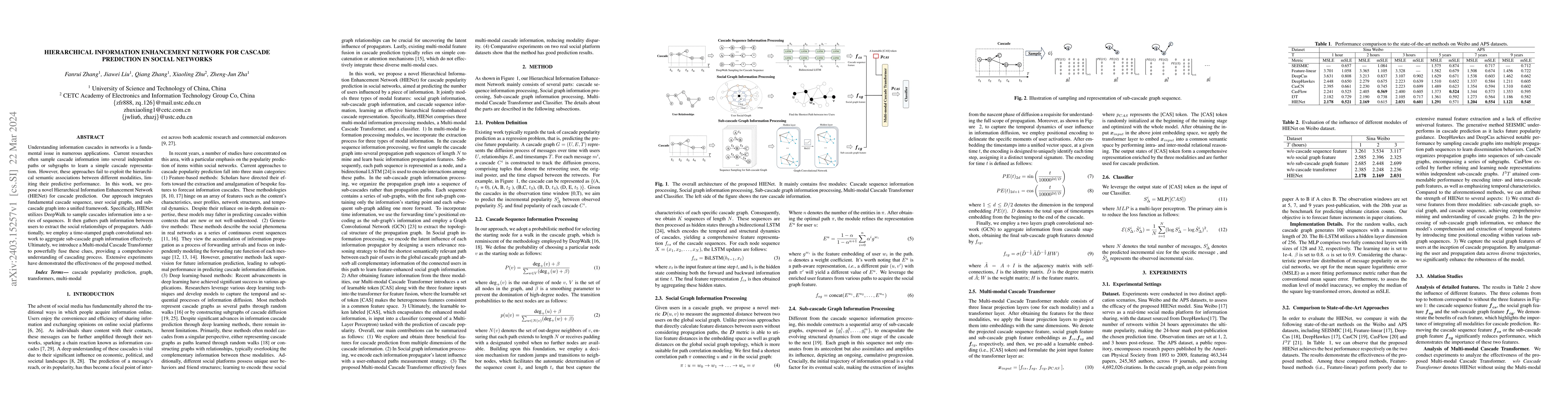 Thumbnail for Hierarchical Information Enhancement Network for Cascade Prediction in
  Social Networks