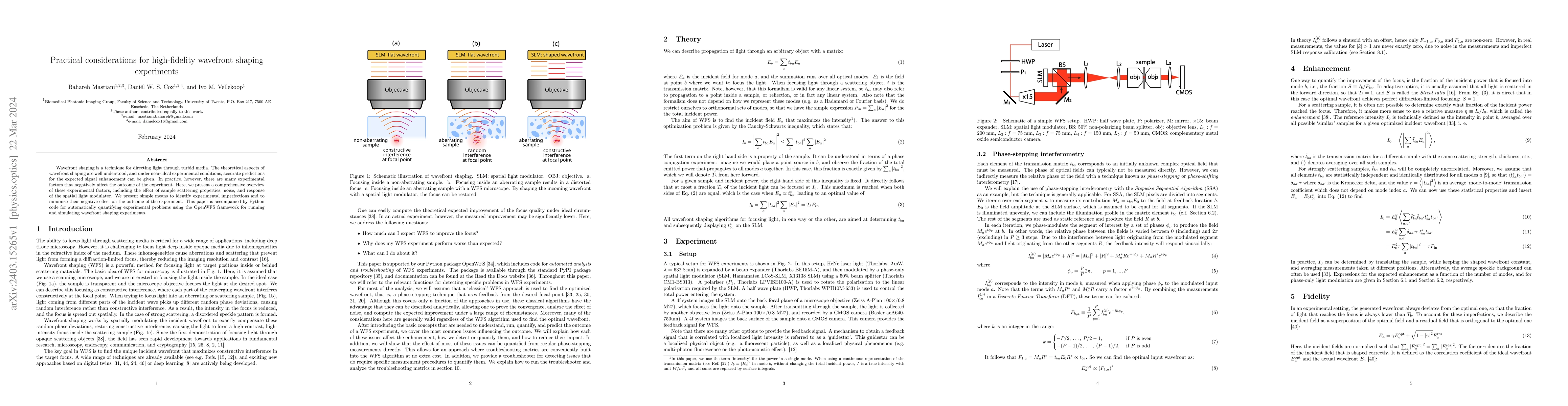 Thumbnail for Practical considerations for high-fidelity wavefront shaping experiments