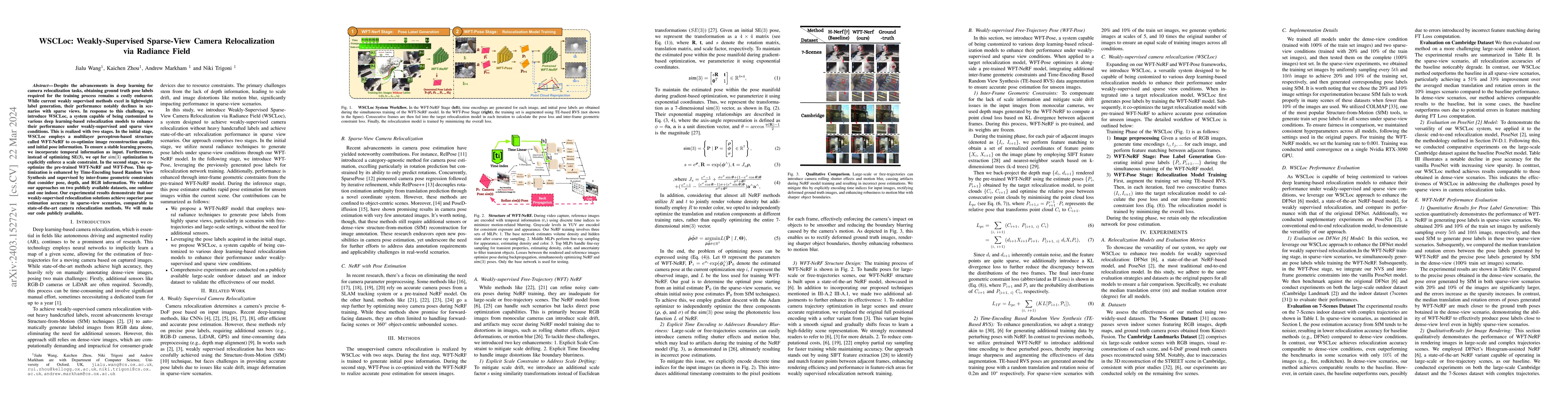 Thumbnail for WSCLoc: Weakly-Supervised Sparse-View Camera Relocalization