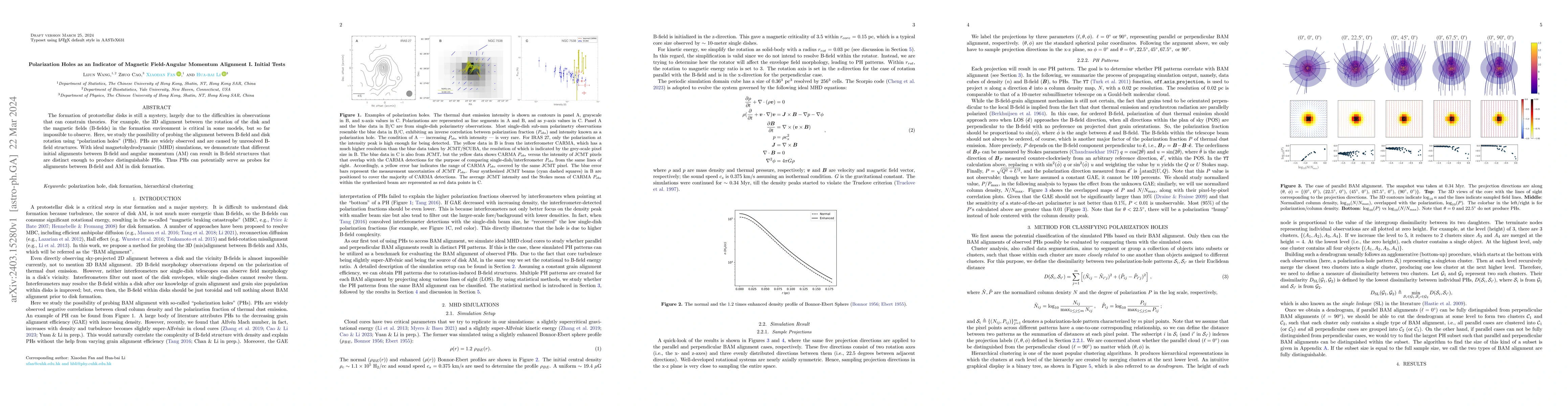 Thumbnail for Polarization Holes as an Indicator of Magnetic Field-Angular Momentum
  Alignment I. Initial Tests