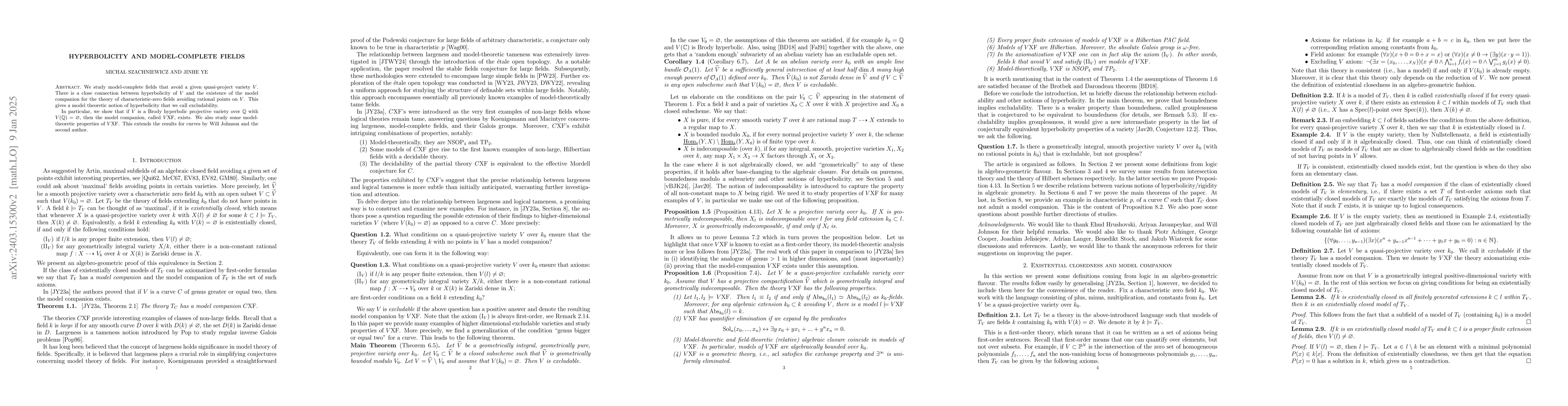 Thumbnail for Hyperbolicity and model-complete fields