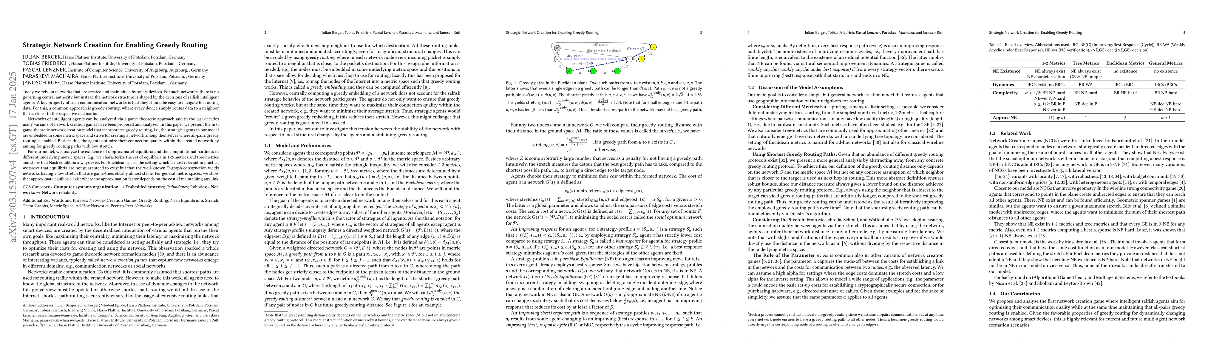 Thumbnail for Strategic Network Creation for Enabling Greedy Routing
