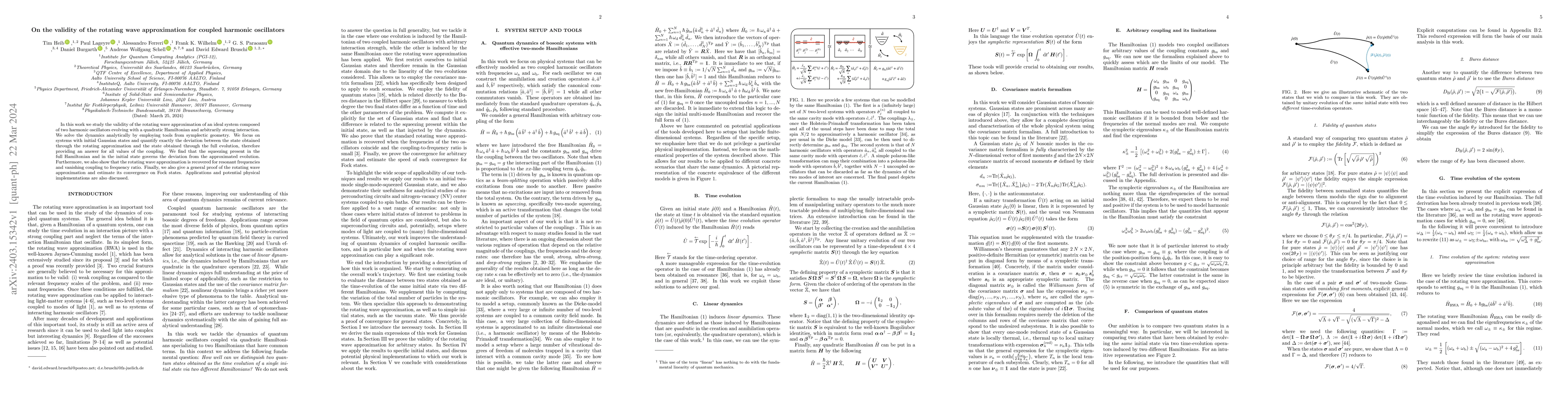 Thumbnail for On the validity of the rotating wave approximation for coupled harmonic
  oscillators