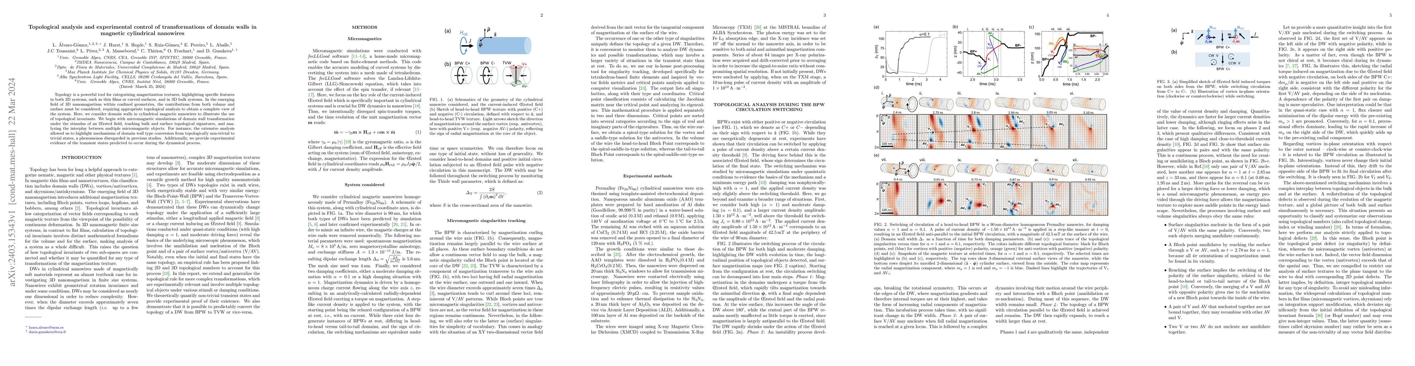 Thumbnail for Topological analysis and experimental control of transformations of
  domain walls in magnetic cylindrical nanowires