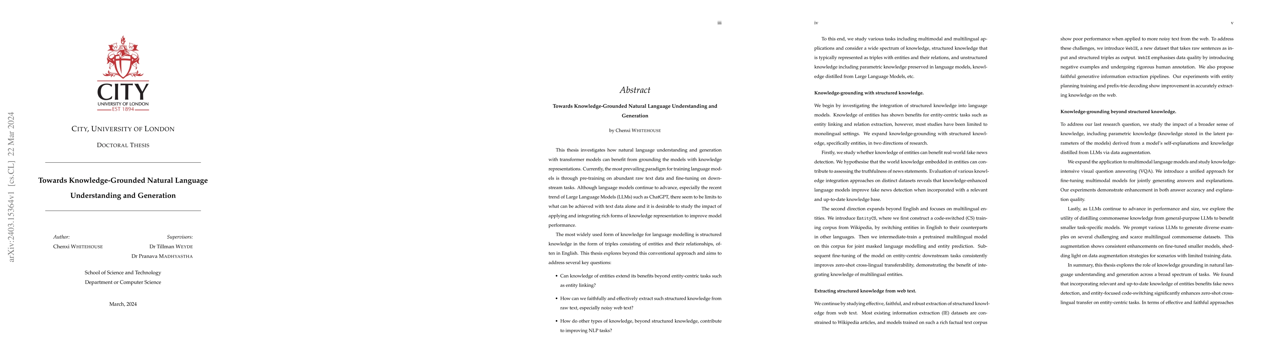 Thumbnail for Towards Knowledge-Grounded Natural Language Understanding and Generation