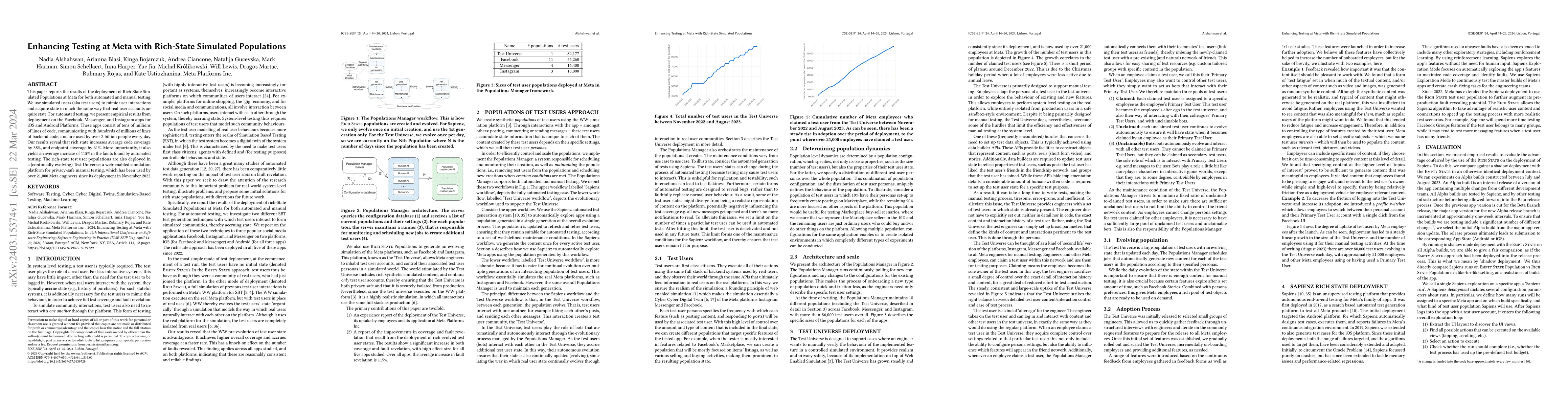 Thumbnail for Enhancing Testing at Meta with Rich-State Simulated Populations