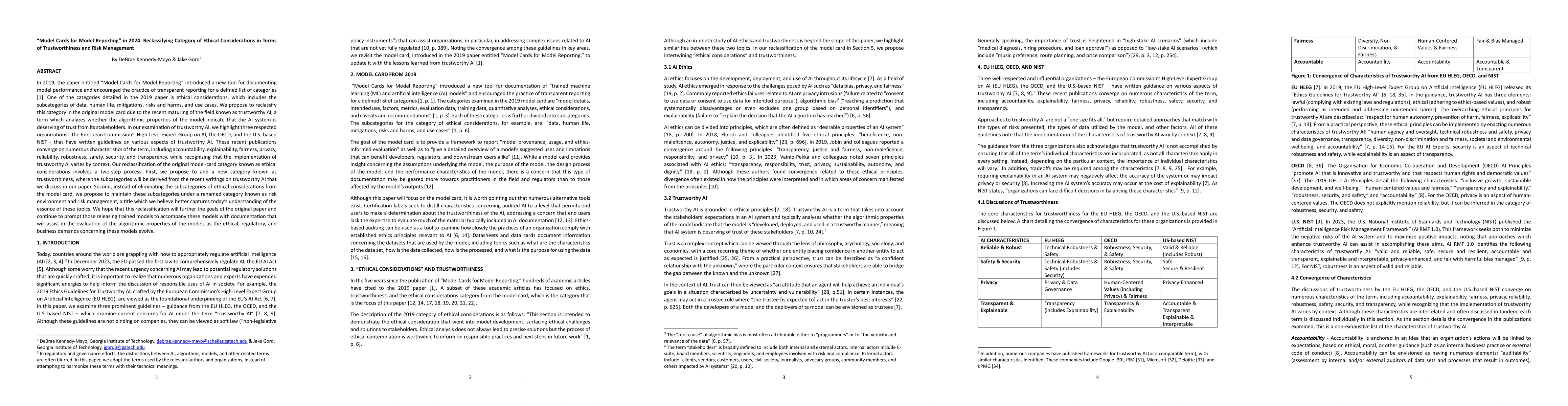 Thumbnail for "Model Cards for Model Reporting" in 2024: Reclassifying Category of
  Ethical Considerations in Terms of Trustworthiness and Risk Management