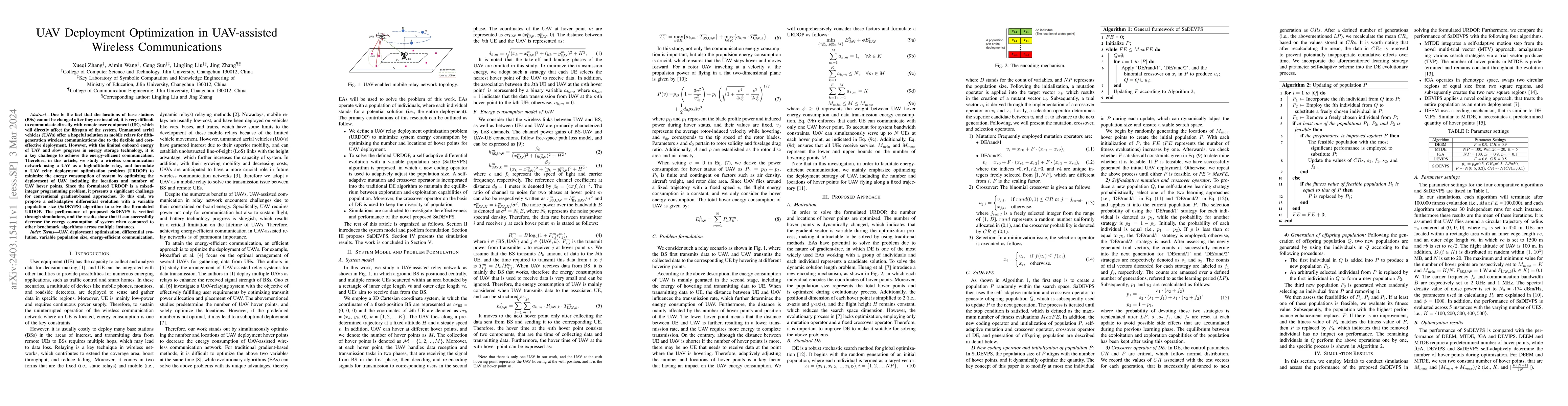 Thumbnail for UAV Deployment Optimization in UAV-assisted Wireless Communications
