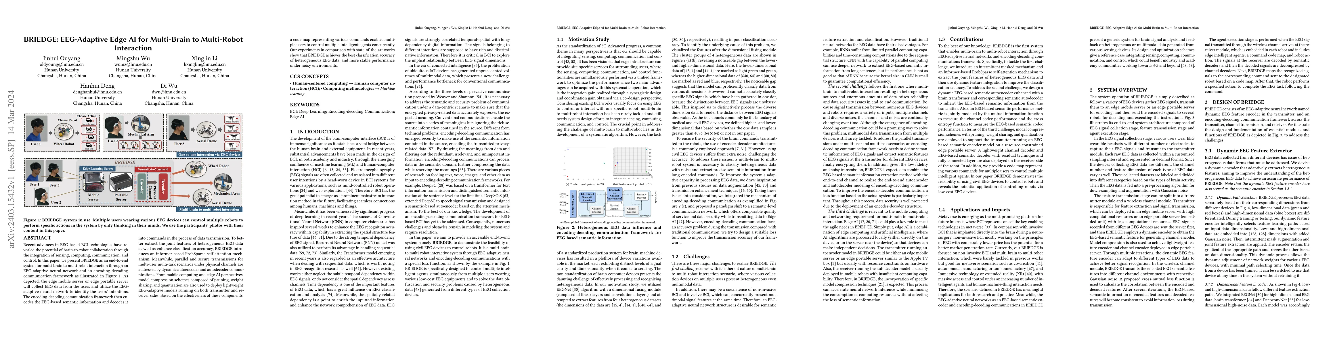 Thumbnail for BRIEDGE: EEG-Adaptive Edge AI for Multi-Brain to Multi-Robot Interaction
