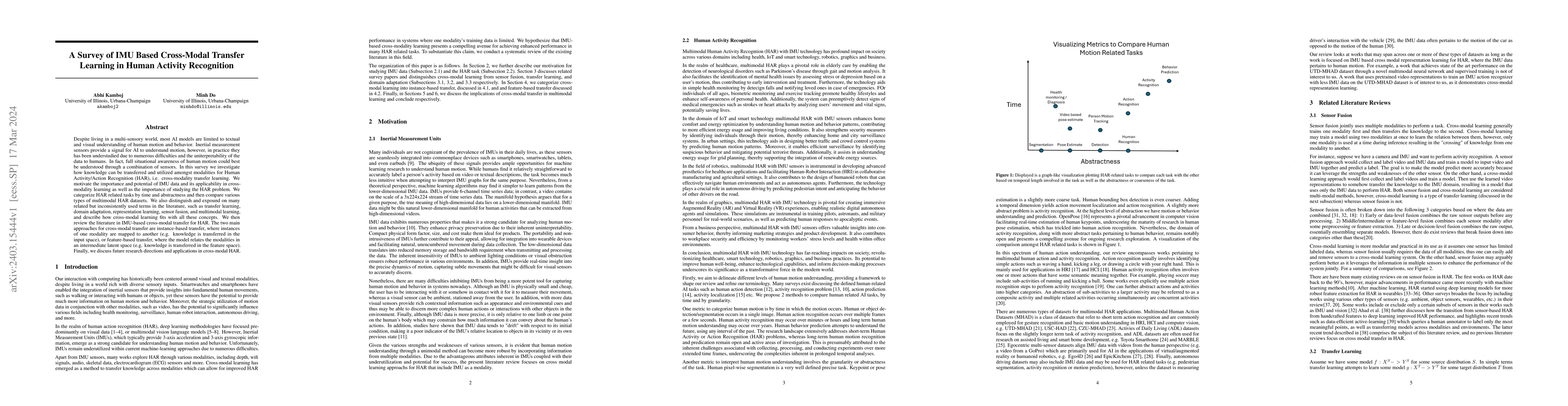 Thumbnail for A Survey of IMU Based Cross-Modal Transfer Learning in Human Activity
  Recognition