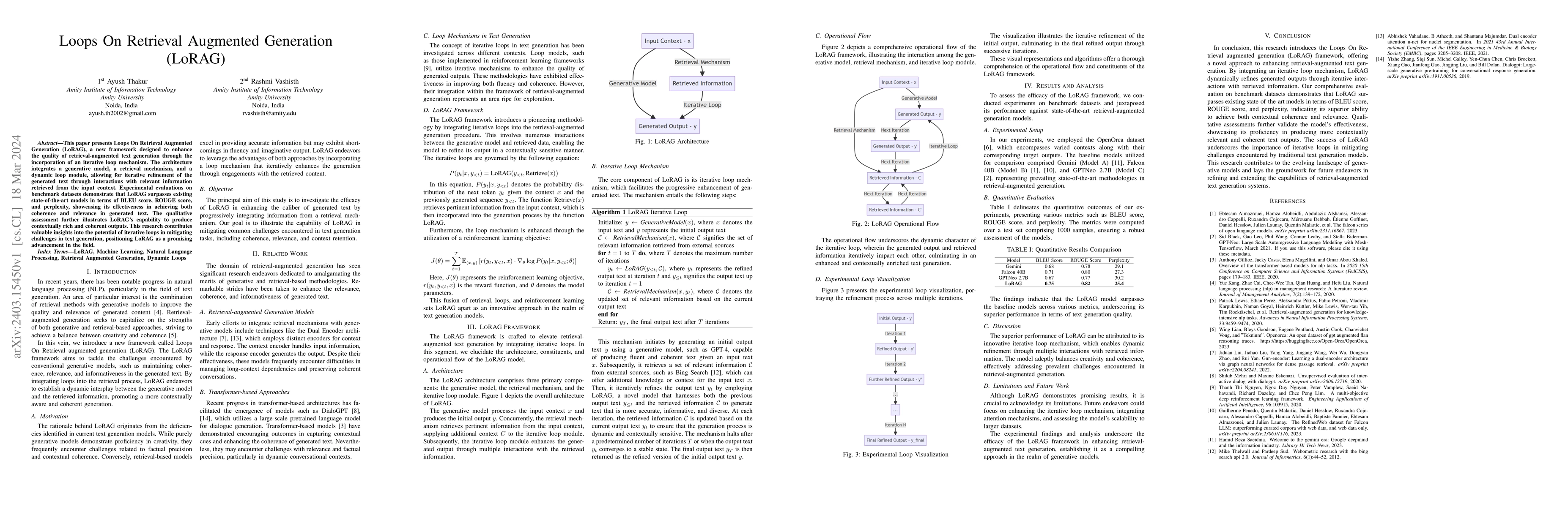 Thumbnail for Loops On Retrieval Augmented Generation (LoRAG)