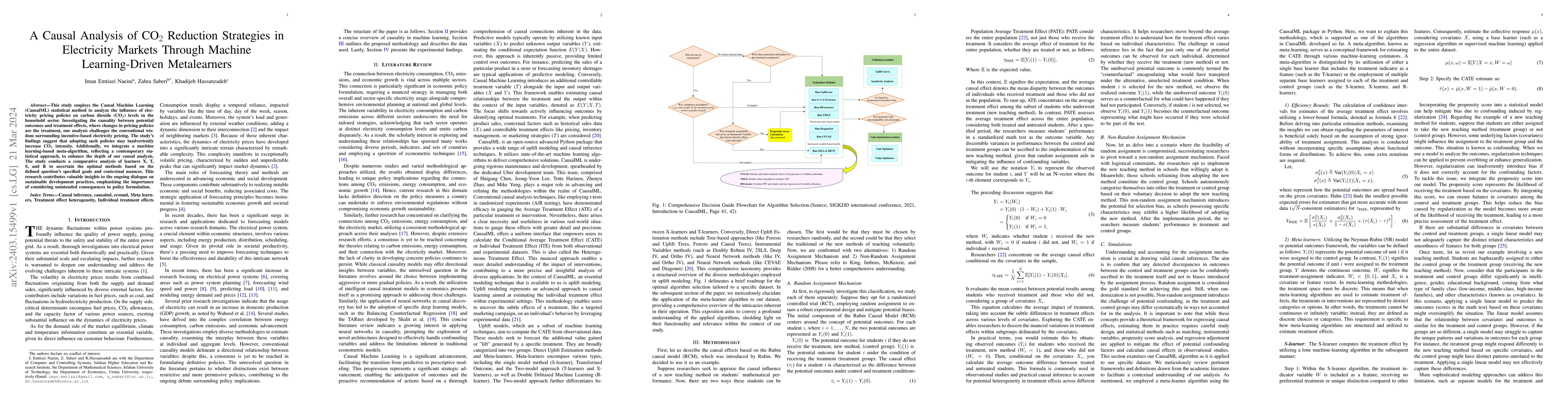 Thumbnail for A Causal Analysis of CO2 Reduction Strategies in Electricity Markets
  Through Machine Learning-Driven Metalearners