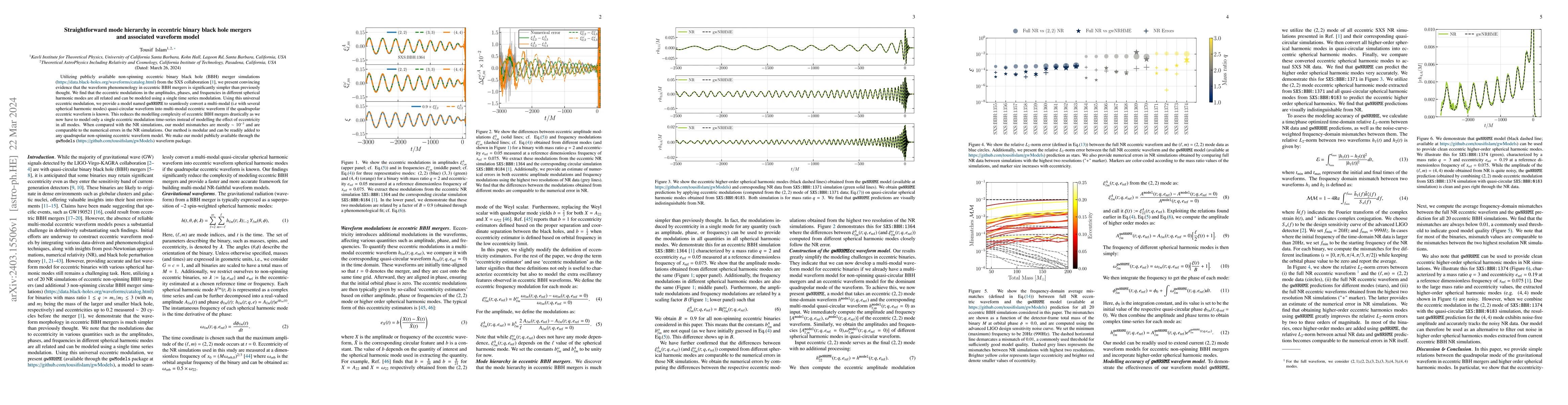 Thumbnail for Straightforward mode hierarchy in eccentric binary black hole mergers
  and associated waveform model