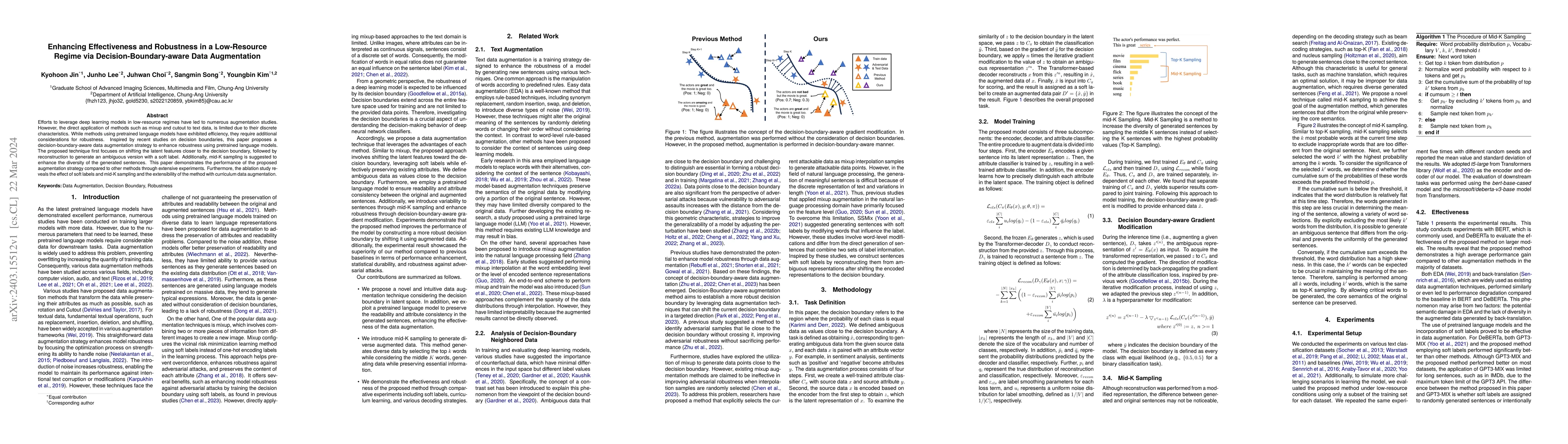 Thumbnail for Enhancing Effectiveness and Robustness in a Low-Resource Regime via
  Decision-Boundary-aware Data Augmentation