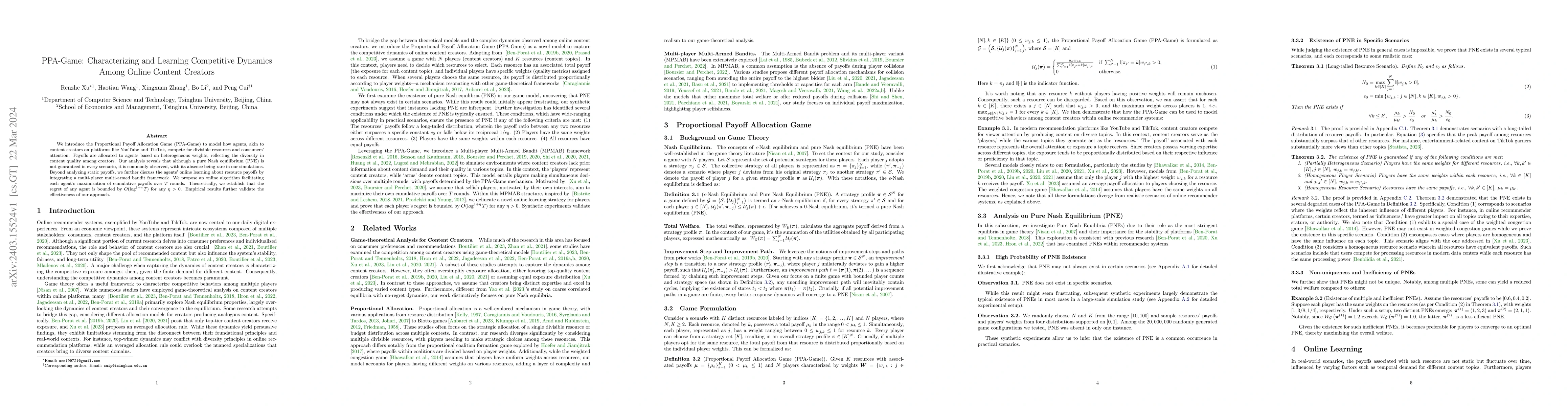 Thumbnail for PPA-Game: Characterizing and Learning Competitive Dynamics Among Online
  Content Creators