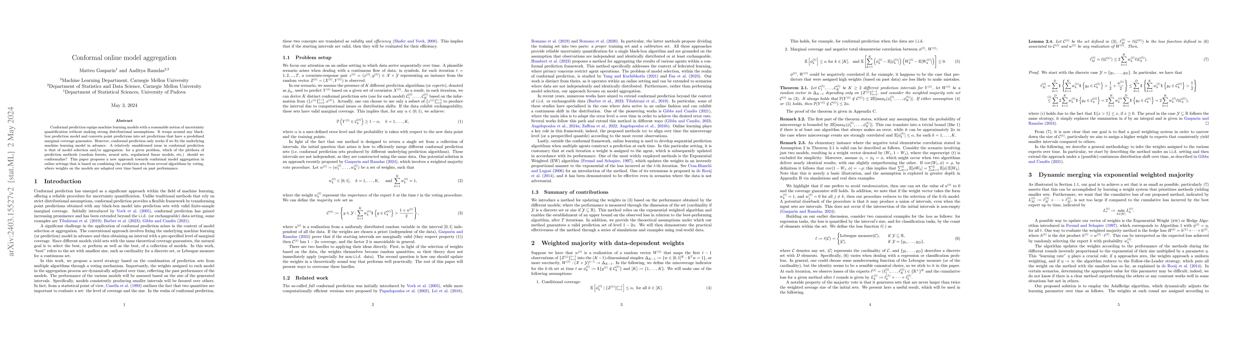 Thumbnail for Conformal online model aggregation