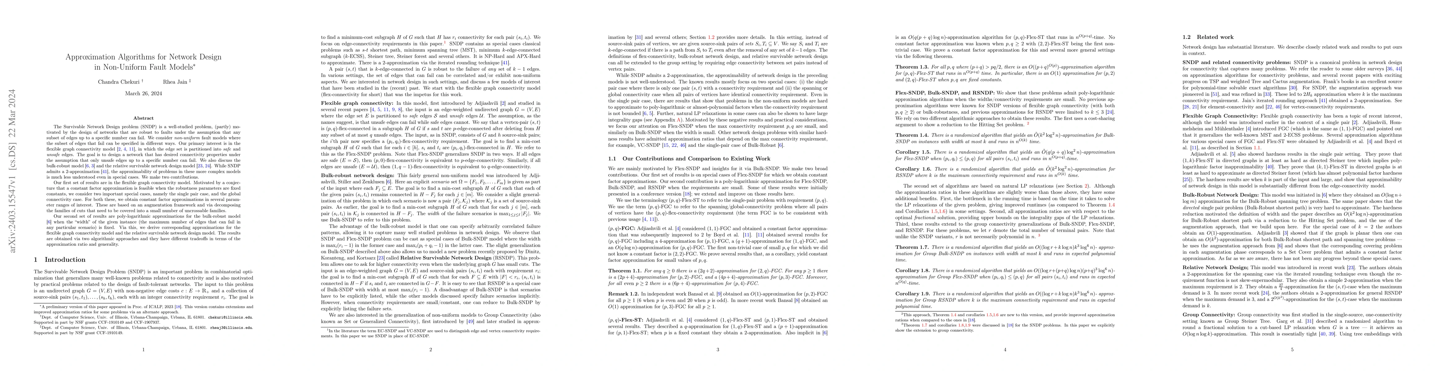 Thumbnail for Approximation Algorithms for Network Design in Non-Uniform Fault Models