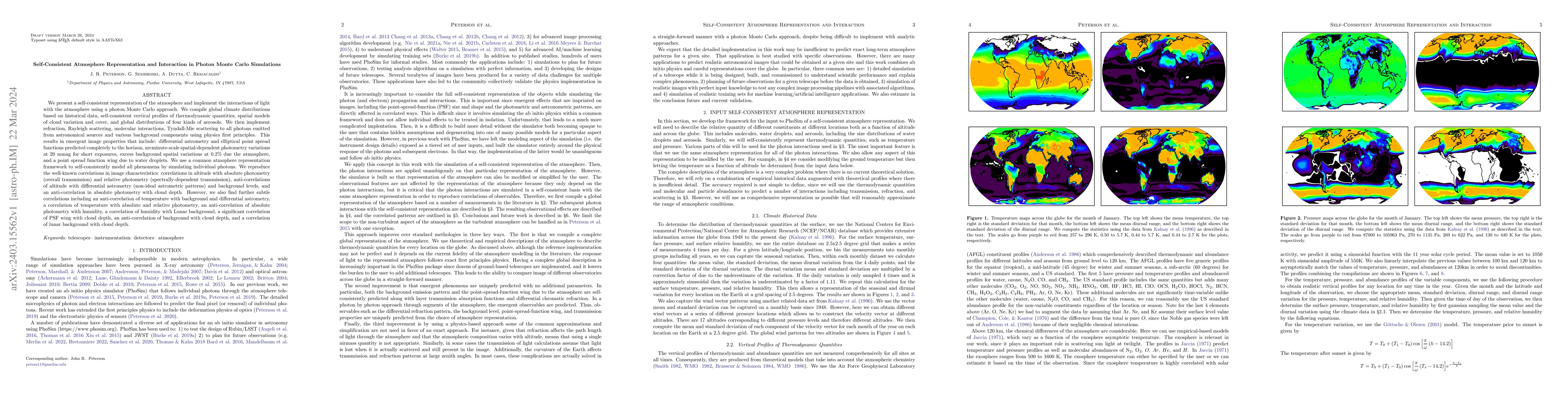 Thumbnail for Self-Consistent Atmosphere Representation and Interaction in Photon
  Monte Carlo Simulations