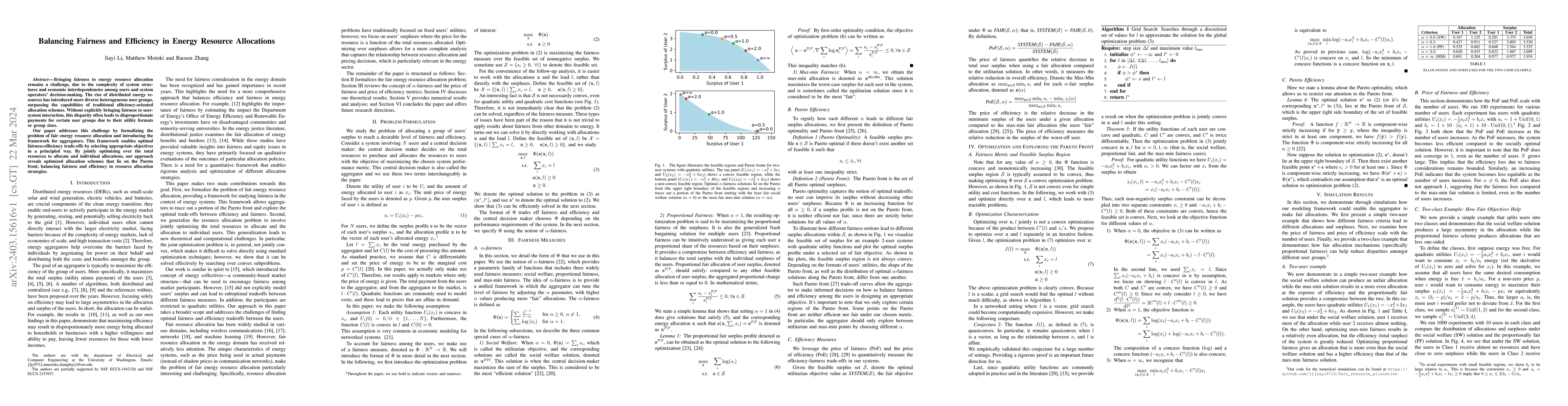 Thumbnail for Balancing Fairness and Efficiency in Energy Resource Allocations